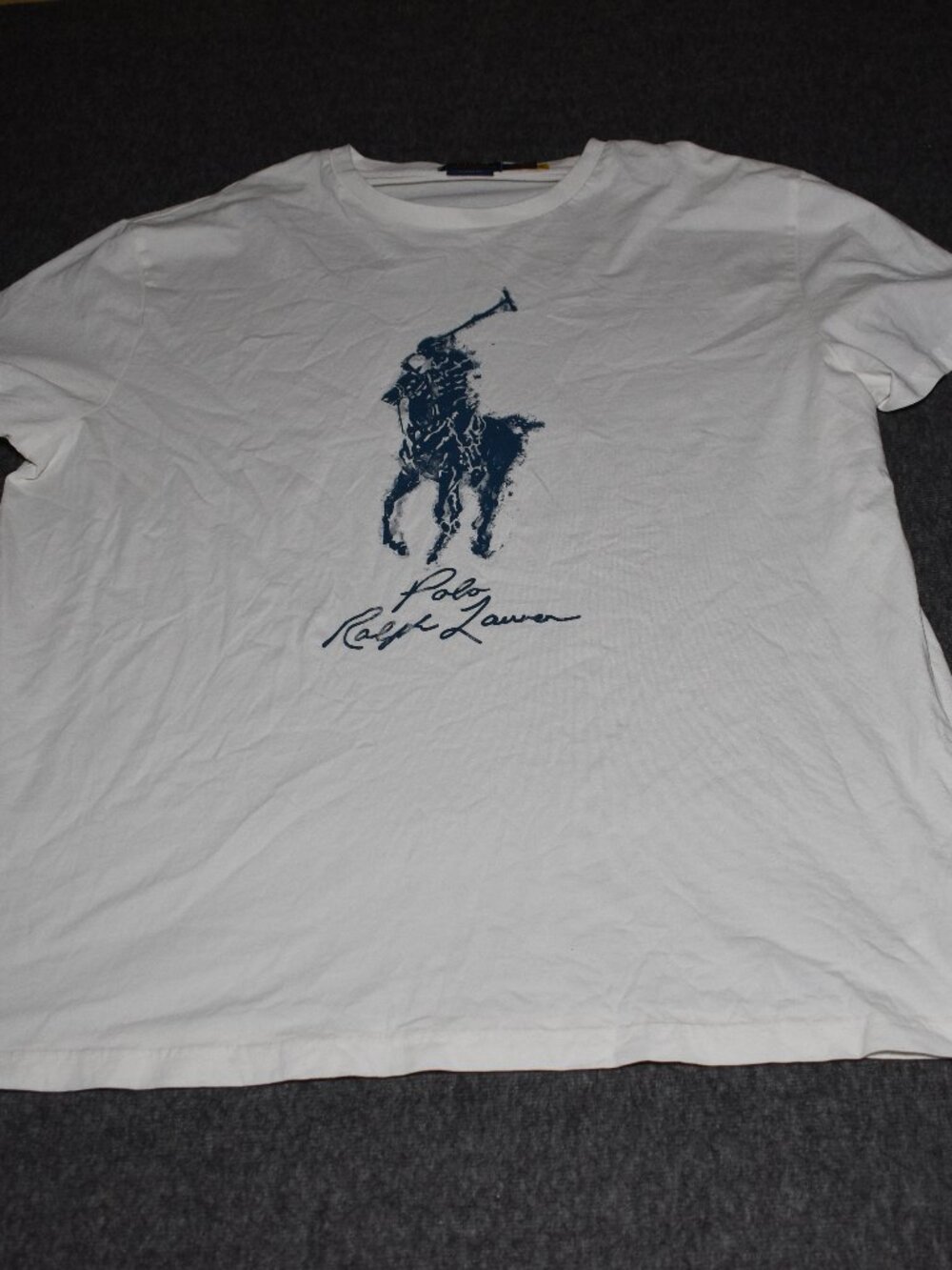 Polo Ralph Lauren Classic Fit Big Pony Logo T-Shirt Mens XL White Short Sleeve